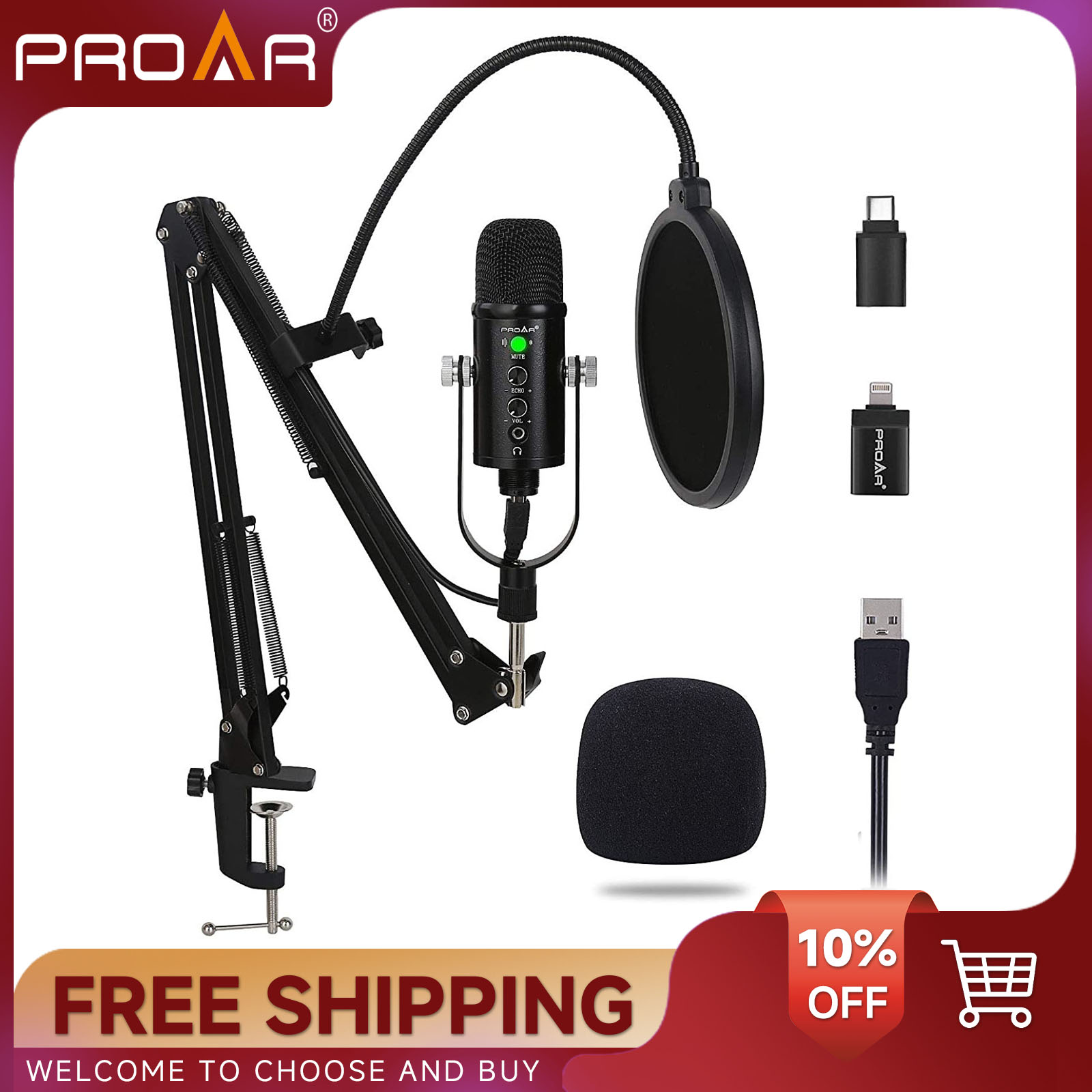 Pc Gaming Youtube - BM86 USB-condensatormicrofoon PC Gaming Podcast Streaming