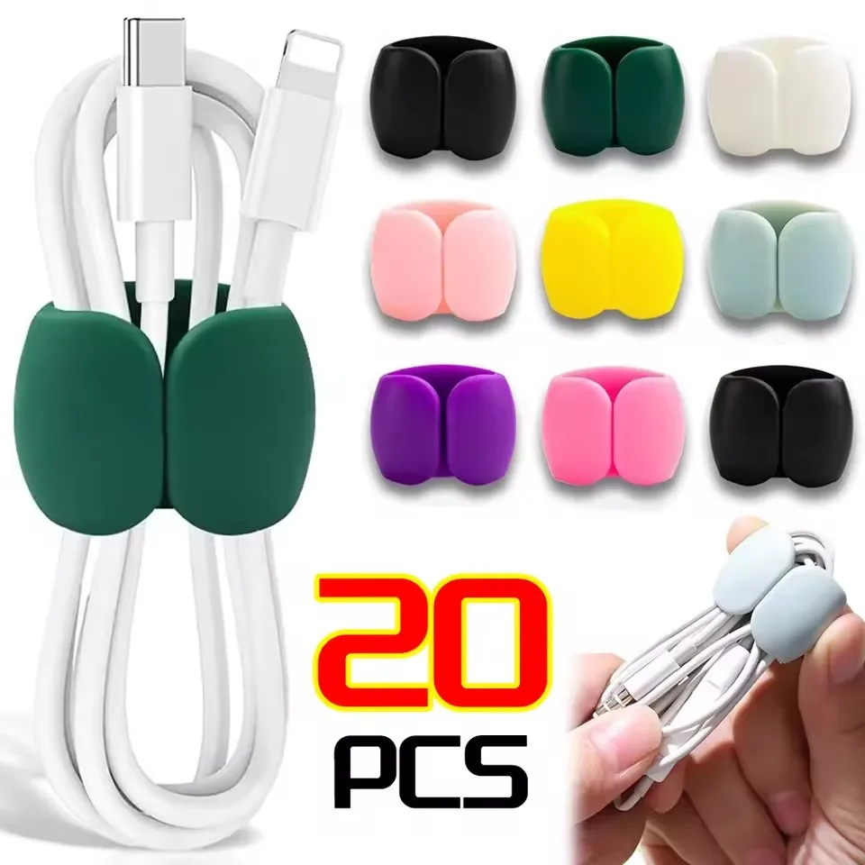 Cable Management Sleeve - 10/5/1PCS Multifunctionele Kabelorganizer USB Houder Kabelbeheerclip
