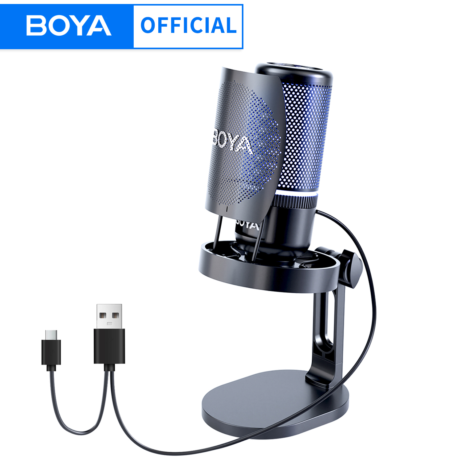 Pc Gaming Youtube - BOYA K3 K9 USB-gamingmicrofoon Ruisonderdrukking/RGB/Gain voor