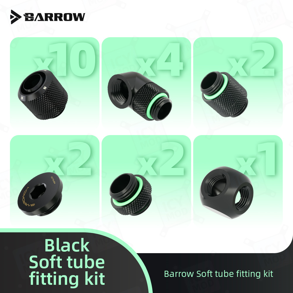 Pc Gaming Youtube - Barrow Soft Tube Connector Kit voor