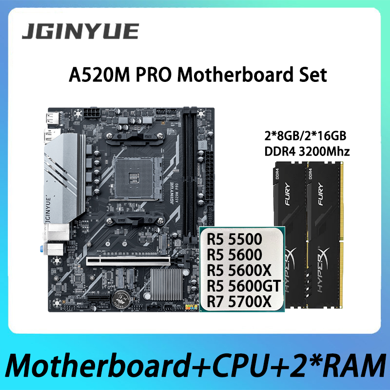 Pc Gaming Ryzen - JGINYUE A520M PRO moederbordkit met AMD