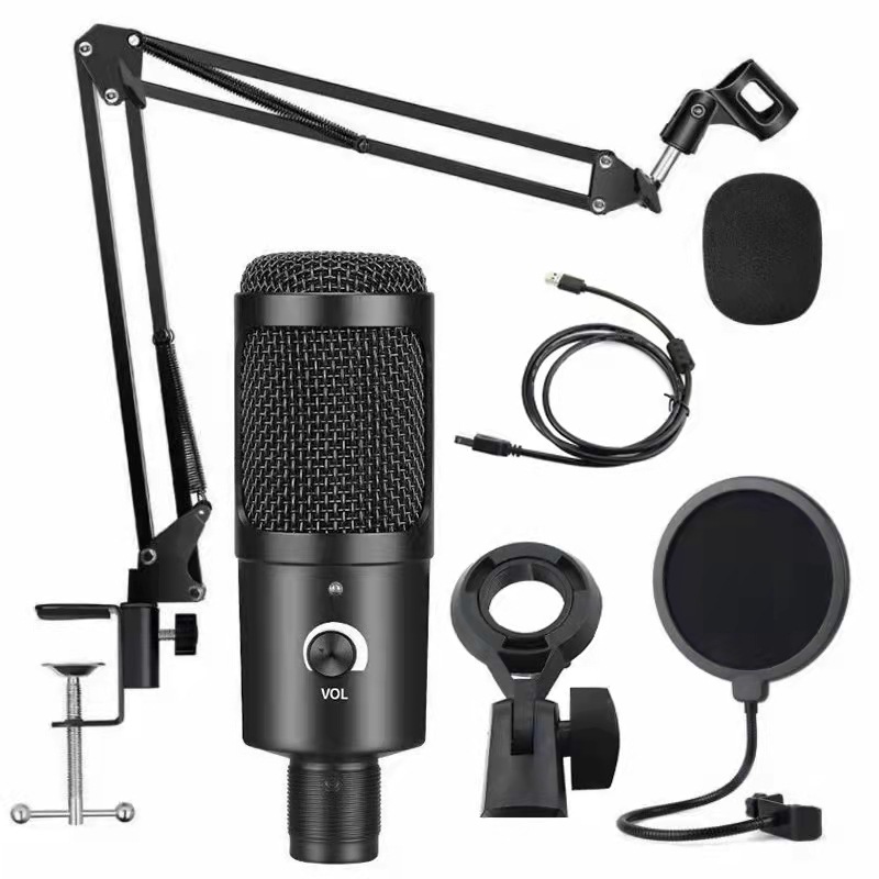 Pc Gaming Youtube - USB-condensatormicrofoon Opnamemicrofoon met standaard voor pc