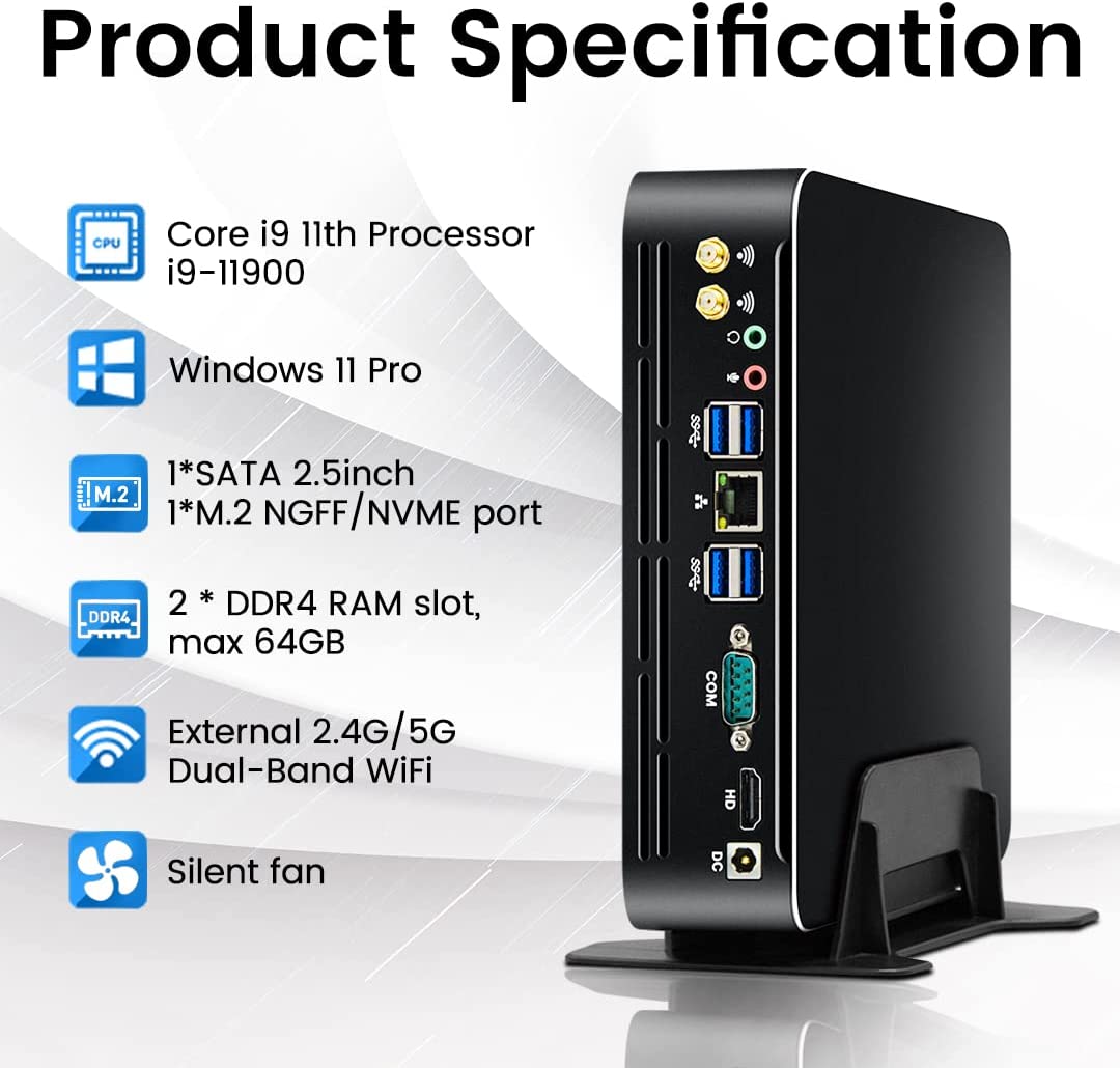 Pc Gaming I5 - Partaker 11e generatie Intel Mini PC