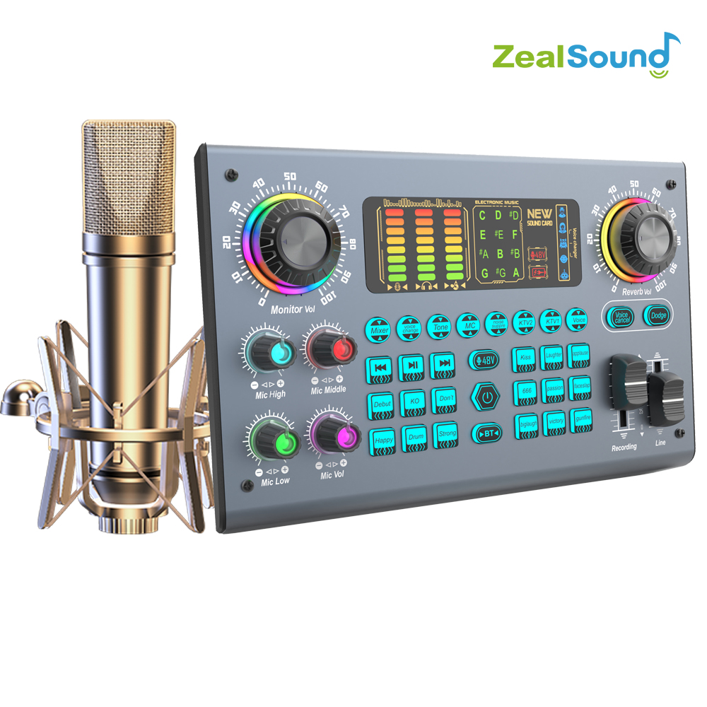 Pc Gaming Live Streaming - Zealsound Professionele Podcast Live Geluidskaart Apparatuur