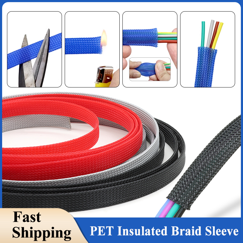 Cable Management Sleeve - PET-geïsoleerde gevlochten kous 2 mm -