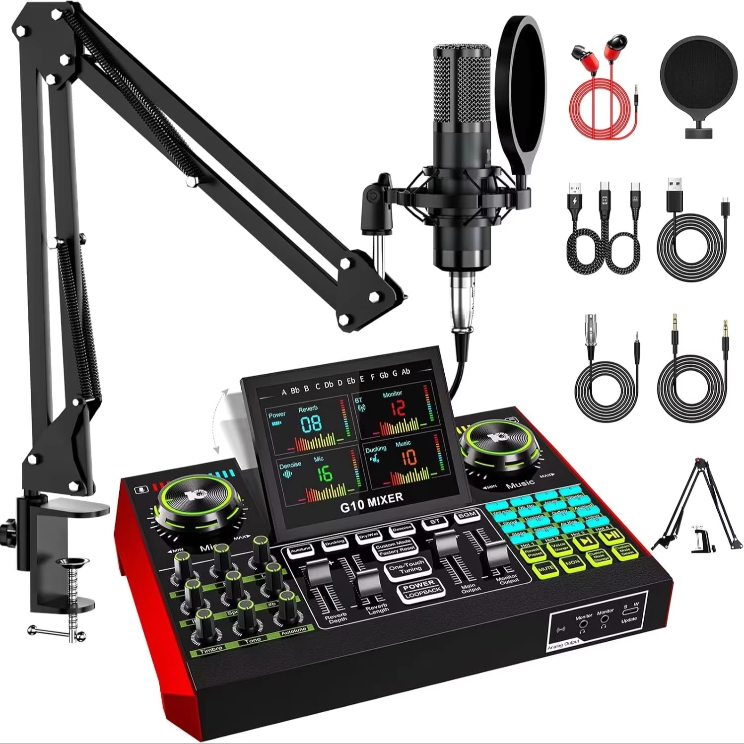 Pc Gaming Live Streaming - Tenlamp G10 Live streaming audio-interface Gaming