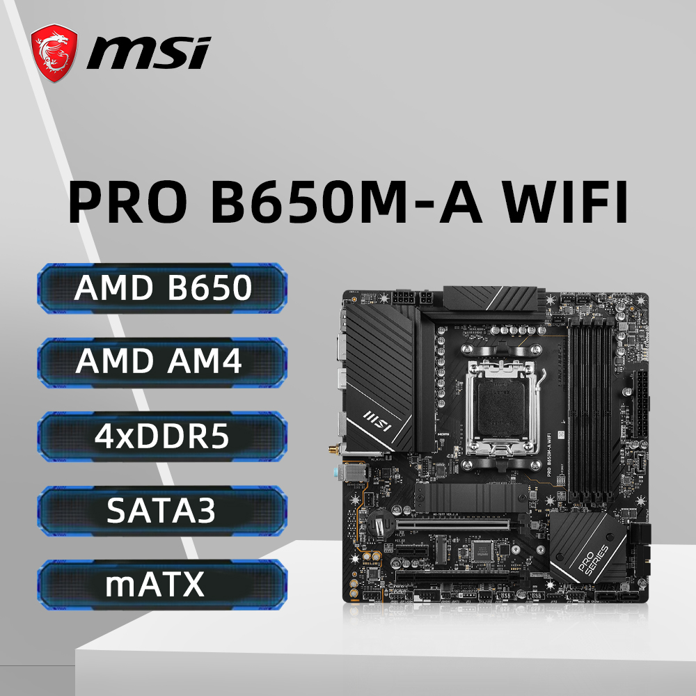 Pc Gaming Intel Core I5 - MSI PRO B650M-A WIFI Moederbord AM5