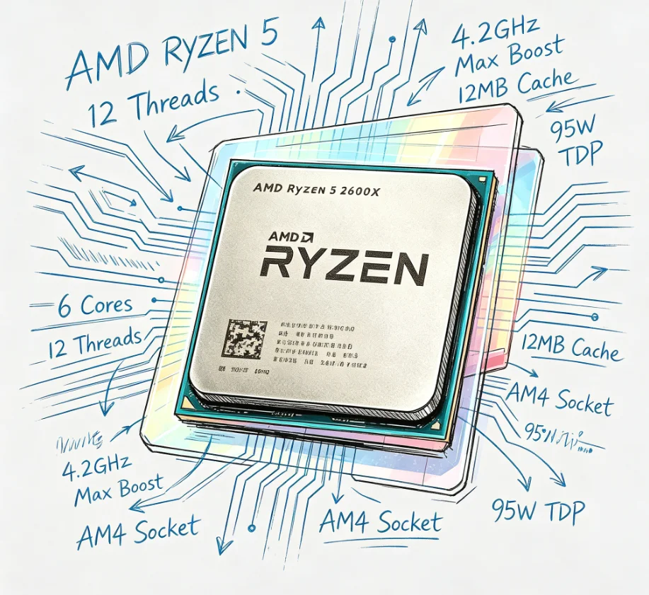AMD Ryzen 5 2600X Mid-Tier Gam - Pc Gaming Mid Range recensie en prijs