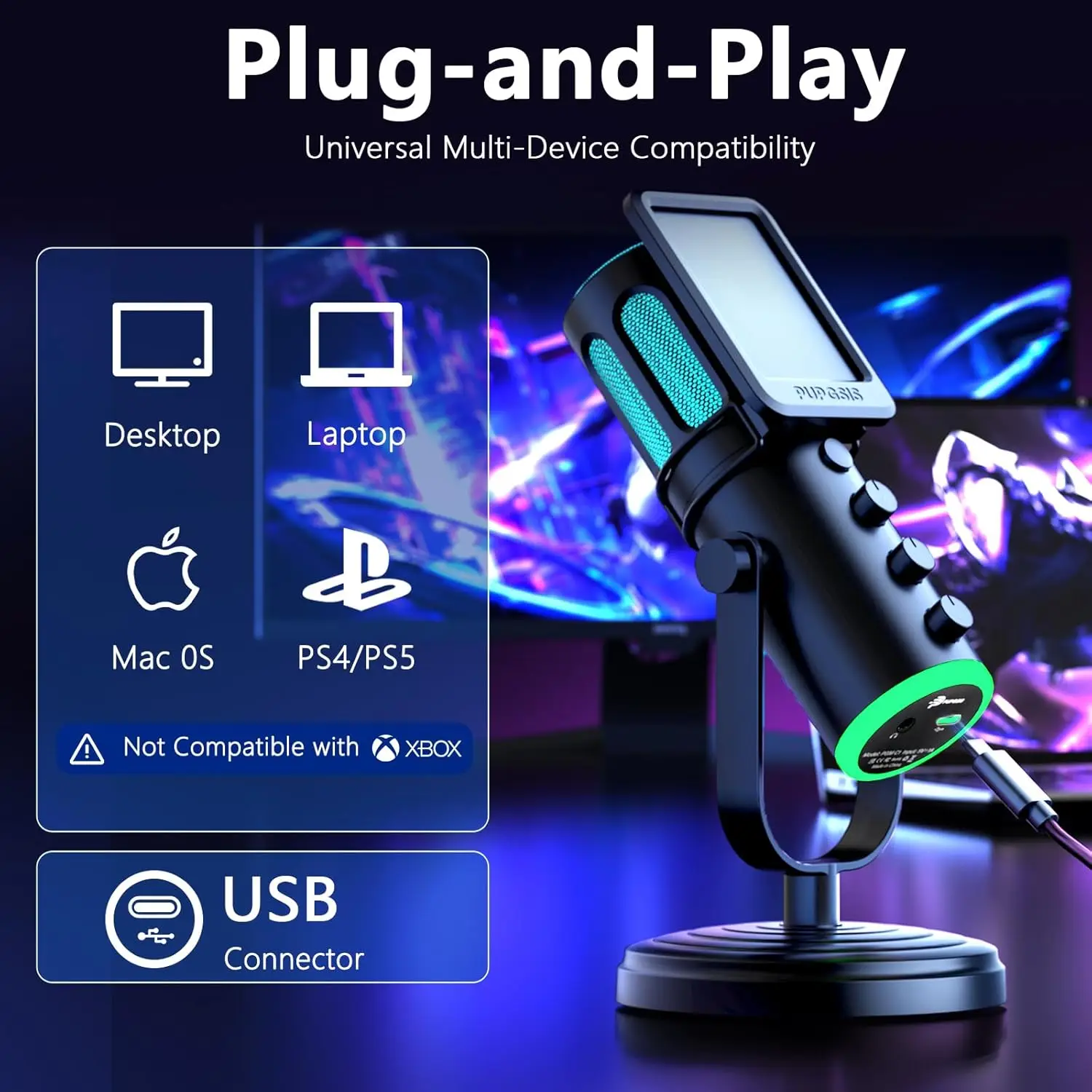 PUPGSIS USB PC-microfoon, gami - Pc Gaming Discord recensie en prijs