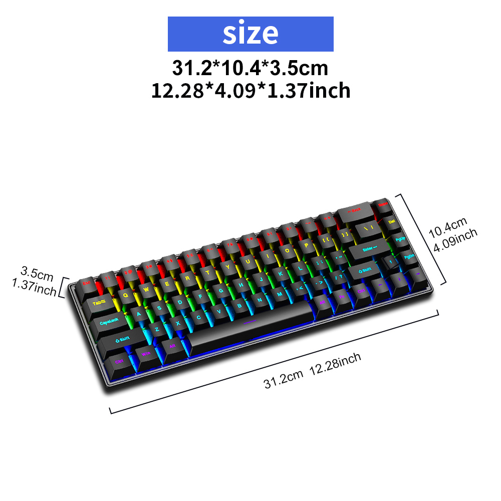 K68 Bedraad mechanisch toetsen - Pc Gaming Apple recensie en prijs