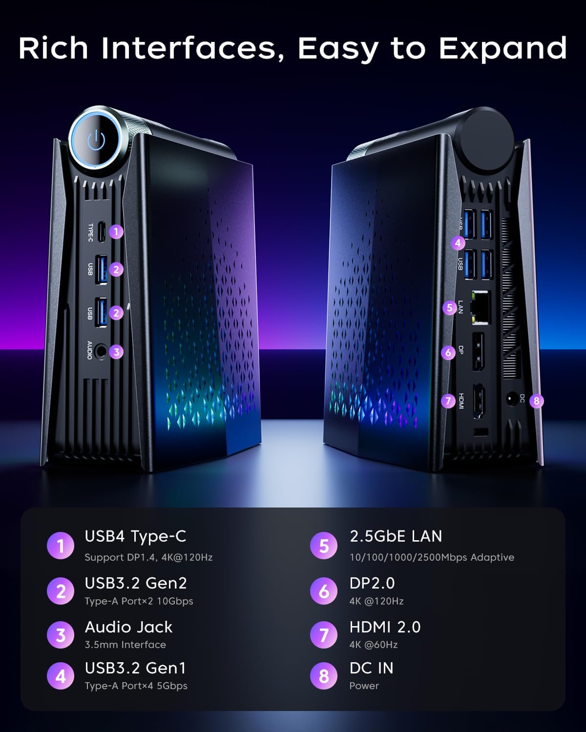 KAMRUI Gaming Mini PC Ryzen 7  - Pc Gaming Ryzen recensie en prijs