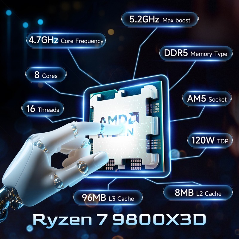 AMD Ryzen 7 9800X3D AM5 Gaming - Pc Gaming Ryzen recensie en prijs